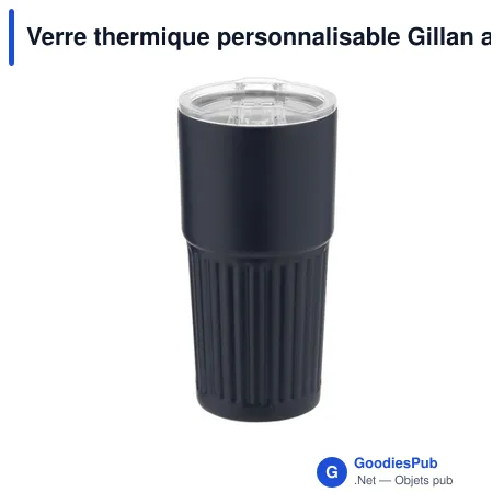 Verre thermique personnalisable Gillan avec logo - 500 ml
