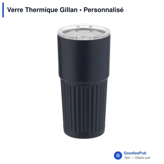 Verre thermique personnalisable Gillan avec logo - 500 ml - Image 1