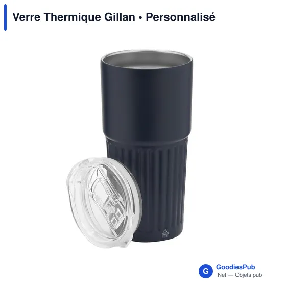 Verre thermique personnalisable Gillan avec logo - 500 ml - Image 4