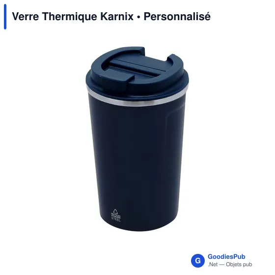 Gobelet thermique personnalisable en acier inoxydable recyclé - Verreavec logo - Image 3