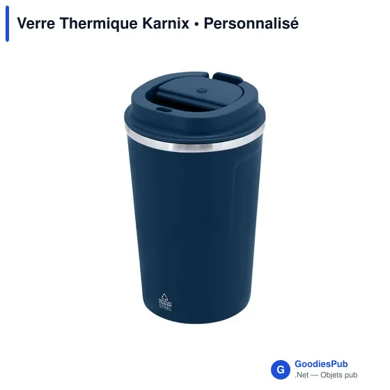 Gobelet thermique personnalisable en acier inoxydable recyclé - Verreavec logo - Image 4