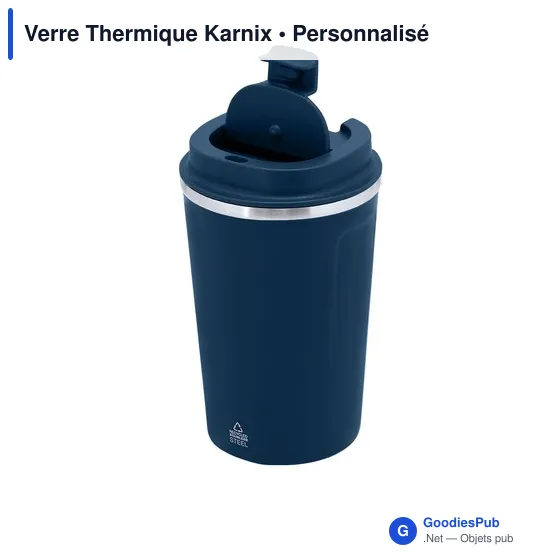 Gobelet thermique personnalisable en acier inoxydable recyclé - Verreavec logo - Image 5