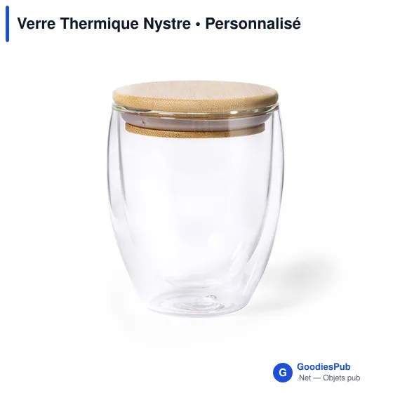 Mug thermique personnalisable avec logo - Verre isotherme Nature - Image 2