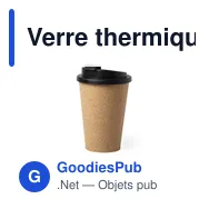 Verre thermique personnalisable Plibun avec logo - 350 ml - Miniature 1