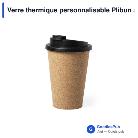 Verre thermique personnalisable Plibun avec logo - 350 ml