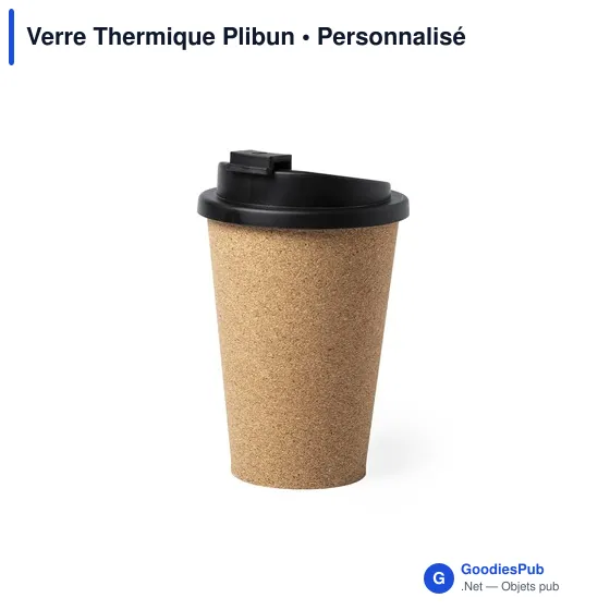 Verre thermique personnalisable Plibun avec logo - 350 ml - Image 1