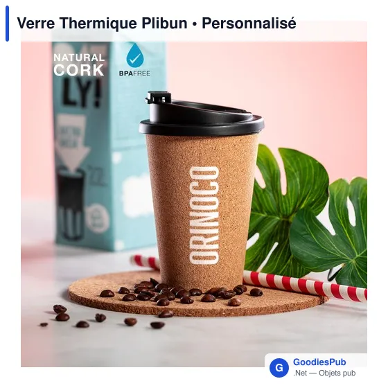 Verre thermique personnalisable Plibun avec logo - 350 ml - Image 4