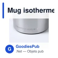 Mug isotherme personnalisable en acier inoxydable avec logo - Miniature 5