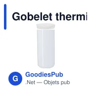 Gobelet thermique personnalisable en acier inoxydable - Verre Thermiqueavec logo - Miniature 2