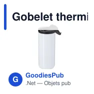 Gobelet thermique personnalisable en acier inoxydable - Verre Thermiqueavec logo - Miniature 4