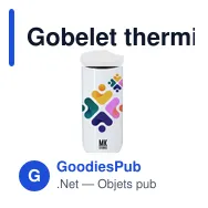 Gobelet thermique personnalisable en acier inoxydable - Verre Thermiqueavec logo - Miniature 6