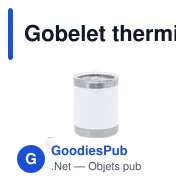 Gobelet thermique personnalisable en acier inoxydable - Verre Thermiqueavec logo - Miniature 1