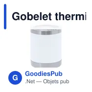 Gobelet thermique personnalisable en acier inoxydable - Verre Thermiqueavec logo - Miniature 2