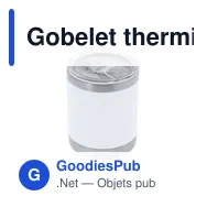 Gobelet thermique personnalisable en acier inoxydable - Verre Thermiqueavec logo - Miniature 3