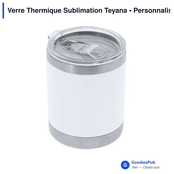Gobelet thermique personnalisable en acier inoxydable - Verre Thermiqueavec logo - Image 3
