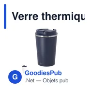 Verre thermique personnalisable Thira avec logo - 350 ml en acier recyclé - Miniature 2