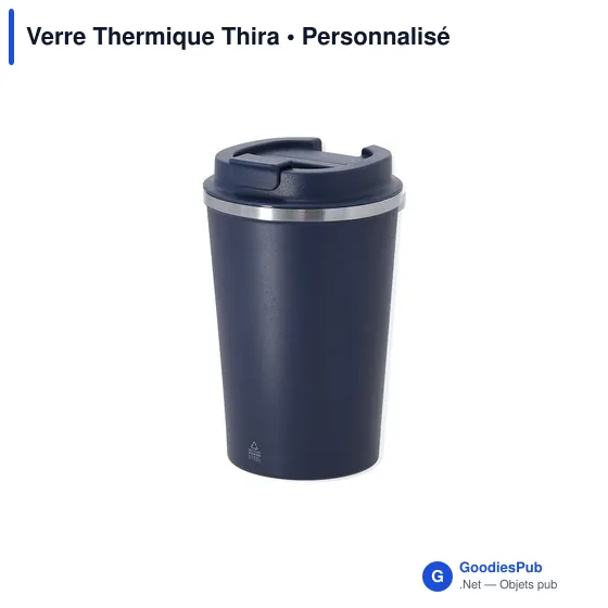 Verre thermique personnalisable Thira avec logo - 350 ml en acier recyclé - Image 11