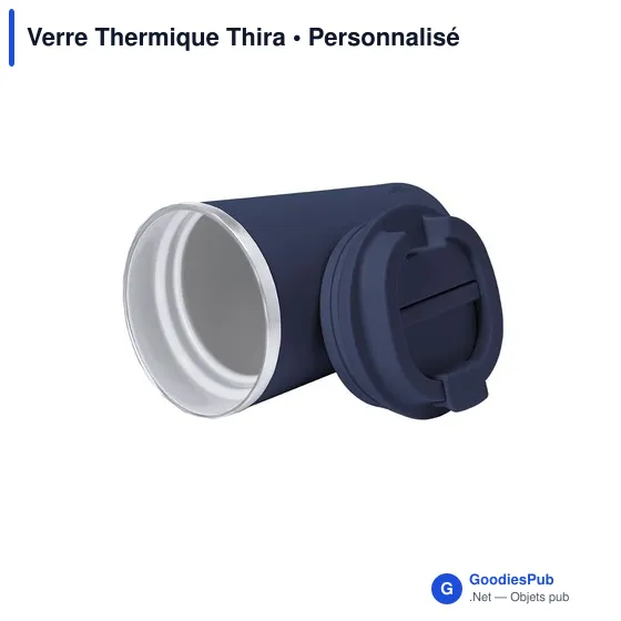 Verre thermique personnalisable Thira avec logo - 350 ml en acier recyclé - Image 3