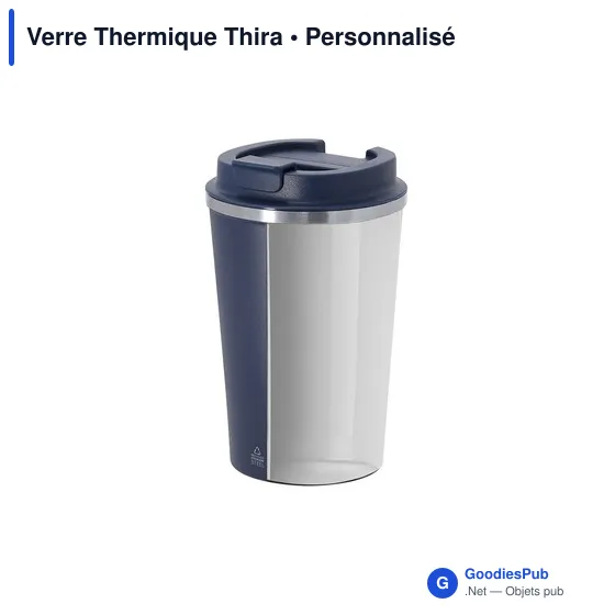Verre thermique personnalisable Thira avec logo - 350 ml en acier recyclé - Image 5