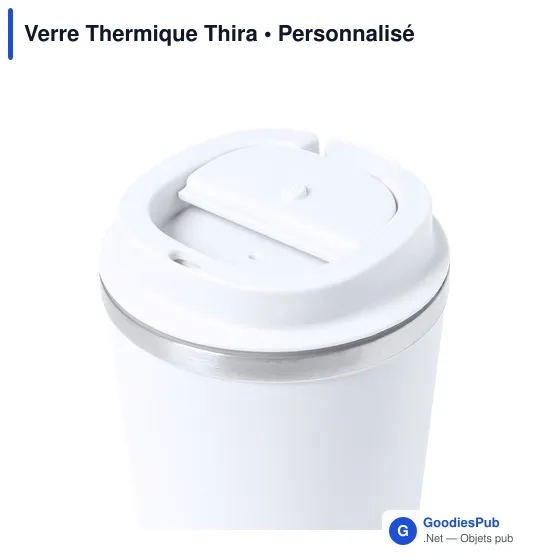 Verre thermique personnalisable Thira avec logo - 350 ml en acier recyclé - Image 9