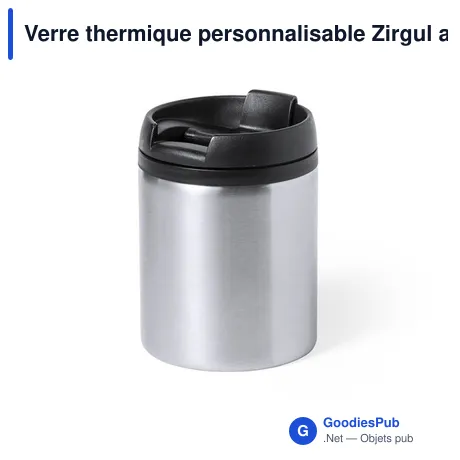 Verre thermique personnalisable Zirgul avec logo - 160 ml
