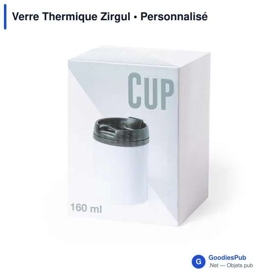 Verre thermique personnalisable Zirgul avec logo - 160 ml - Image 3