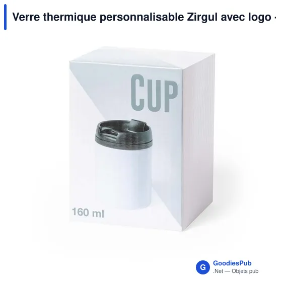 Verre thermique personnalisable Zirgul avec logo - 160 ml - Image 8