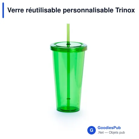 Verre réutilisable personnalisable Trinox avec logo