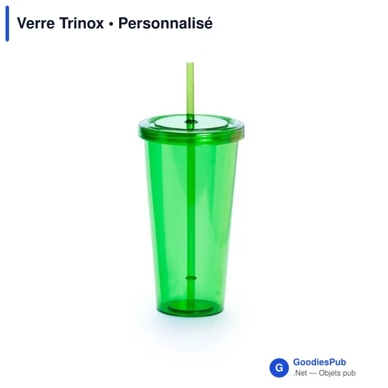 Verre réutilisable personnalisable Trinox avec logo - Image 1
