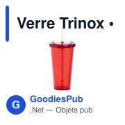 Verre réutilisable personnalisable Trinox avec logo - Miniature 4