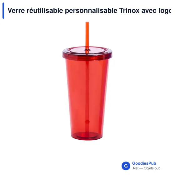 Verre réutilisable personnalisable Trinox avec logo - Image 4