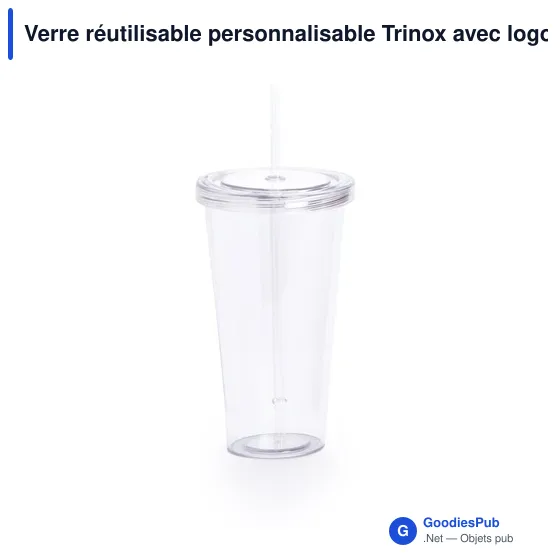 Verre réutilisable personnalisable Trinox avec logo - Image 5