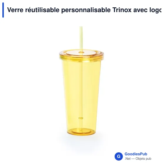 Verre réutilisable personnalisable Trinox avec logo - Image 7