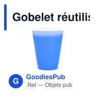Gobelet réutilisable personnalisable Yanin avec logo - Miniature 1