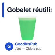 Gobelet réutilisable personnalisable Yanin avec logo - Miniature 5