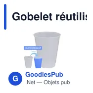 Gobelet réutilisable personnalisable Yanin avec logo - Miniature 6