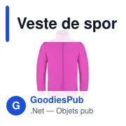 Veste de sport personnalisable Hizan avec logo - Miniature 1