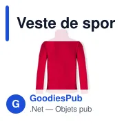 Veste de sport personnalisable Hizan avec logo - Miniature 5