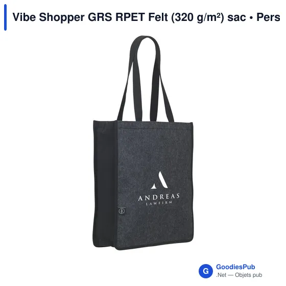Sac shopping personnalisable Vibe Shopper GRS avec logo - Image 3