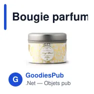 Bougie parfumée personnalisable pêche juteuse en boîte métal avec logo - Victorian - Miniature 1