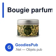 Bougie parfumée personnalisable poire et fleurs en boîte métal avec logo - Victorian - Miniature 1