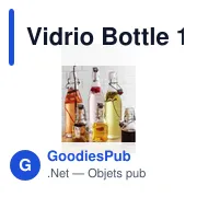 Bouteille personnalisable Vidrio Bottle 1 L avec logo - Miniature 1