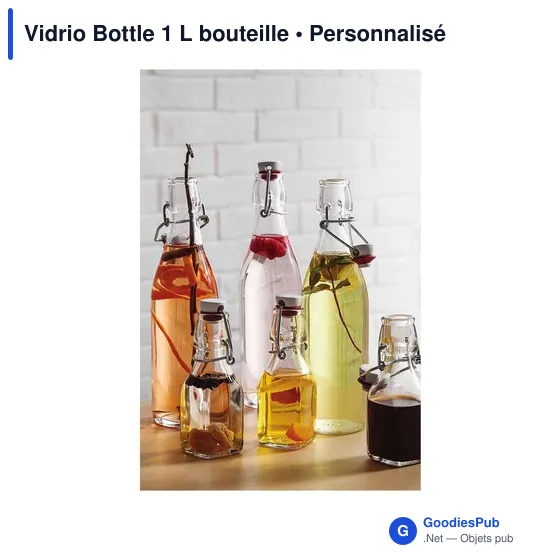 Bouteille personnalisable Vidrio Bottle 1 L avec logo - Image 1