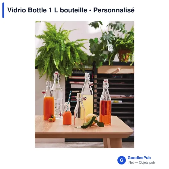 Bouteille personnalisable Vidrio Bottle 1 L avec logo - Image 2