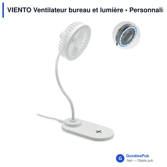 VIENTO Ventilateur bureau et lumière - Image 1