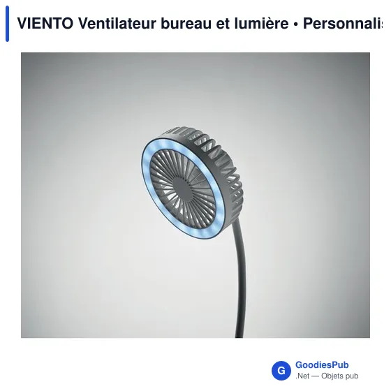 VIENTO Ventilateur bureau et lumière - Image 4