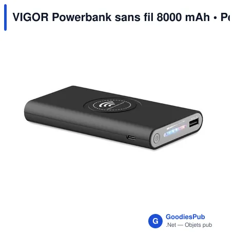 VIGOR Powerbank sans fil 8000 mAh
