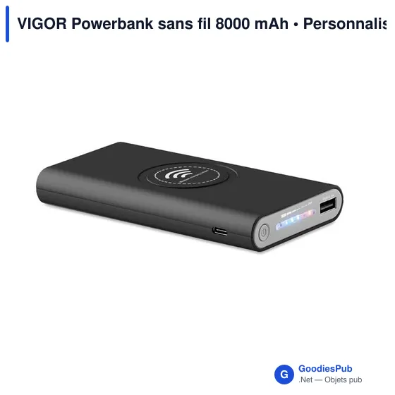 VIGOR Powerbank sans fil 8000 mAh - Image 1