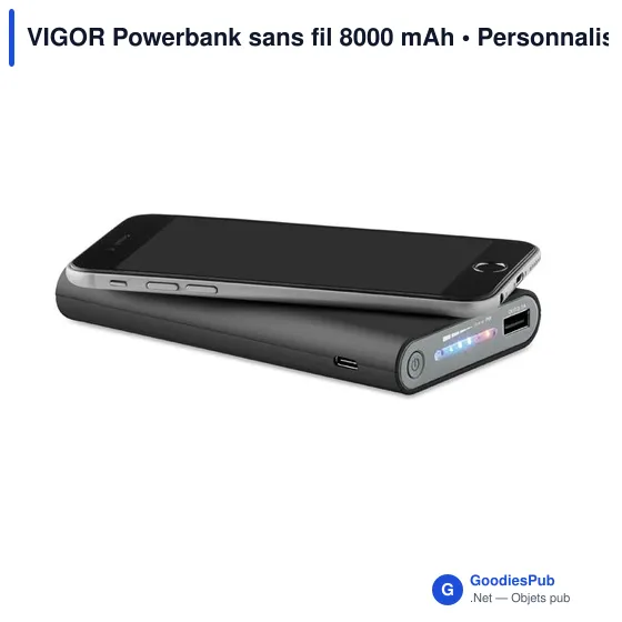 VIGOR Powerbank sans fil 8000 mAh - Image 2