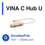 VINA C Hub USB 3 ports câble 2 en 1 - Miniature 1